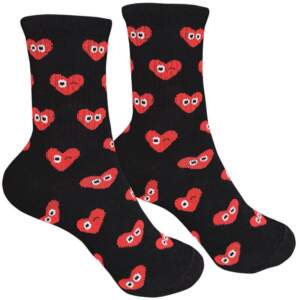 Шкарпетки від 1and1 з принтом Чорні серця Чоловічі на сайті 1and1 socks
