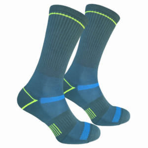 Running socks Runner from 1and1 in graphite + light green colors for men