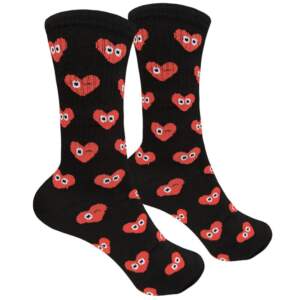 Hearts black socks from 1and1 for men