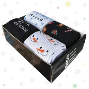 Christmas set from 1and1 of insulated socks BLACK and WHITE (women's)