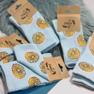 Socks from 1and1 with lemons pattern (women's)