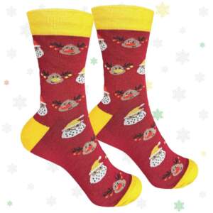 Socks from 1and1 with reindeer and Santa print (men's)