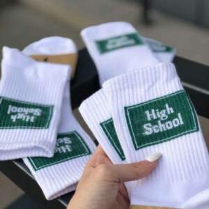 Socks from 1and1 with High School print (men's)