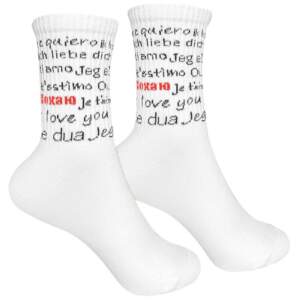 Socks from 1and1 with the words I love (men's)