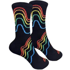 Socks with a pattern "Rainbow" black from 1and1 (men's)