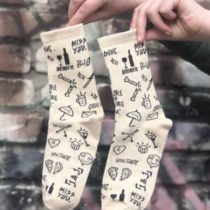 Socks from 1and1 with Tattoo 2.0 print (women's)