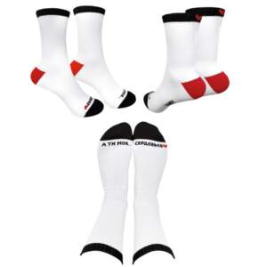White socks with print "And you are my heart..." (women's)