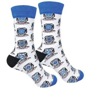 Socks 1and1 with print Ukrainian cosmonauts (women's)