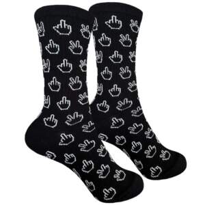 Socks with print "Fingers" black from 1and1 (women's)