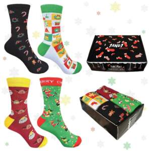 Christmas set from 1and1 of 4 pairs of winter socks Merry Christmas (women's)