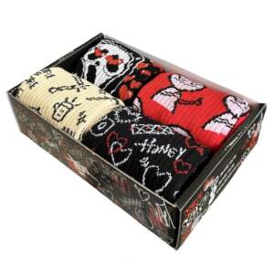 Set of 4 pairs of socks with the print "CRY" from 1and1 (women's)