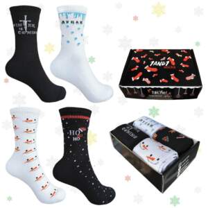 Christmas set from 1and1 of insulated socks BLACK and WHITE (women's)