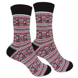 Socks 1and1 with "Vyshyvanka" print (women's)