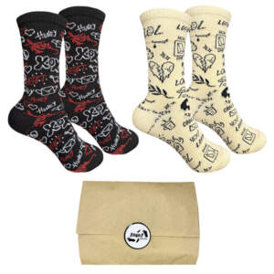 Set of 2 pairs of socks "Tattoos"