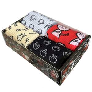 Set of socks with print "All fingers" from 1and1, 4 pairs (women's)