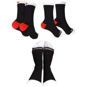 Black socks with print "And you are my heart..." (women's)