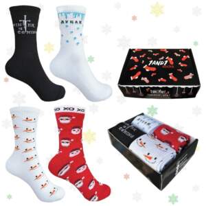 Christmas set SNOWMAN from 1and1 of 4 pairs of insulated socks