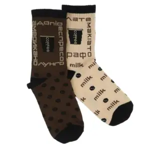 Socks with COFFEE print by 1and1 (women's)