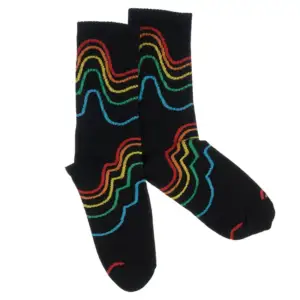 Socks with a pattern "Rainbow" black from 1and1 (women's)