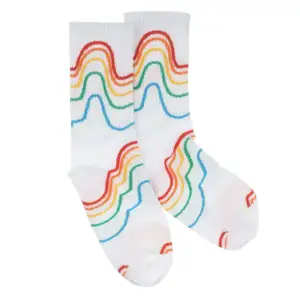 Socks from 1and1 with a print Rainbow white (women's)