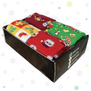 Christmas set from 1and1 of 4 pairs of winter socks Christmas dice (women's)