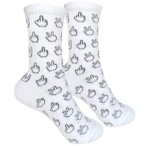 Socks with print "Fingers" white from 1and1 (women's)